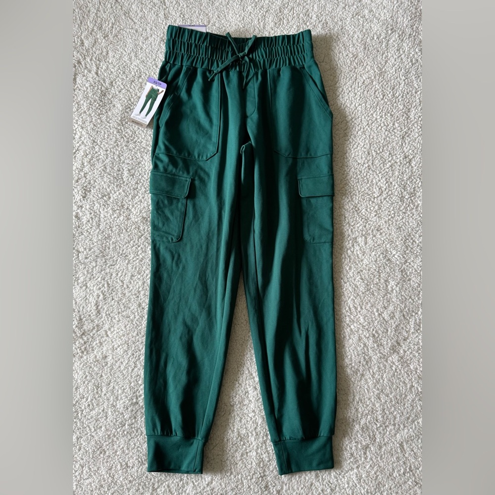 Mondetta Women's Cargo Jogger Pants Dark Green Size XS New with Tags